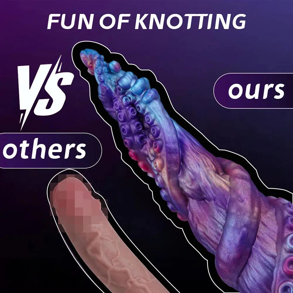 Purple and blue tentacle-style fantasy dildo, photo 10