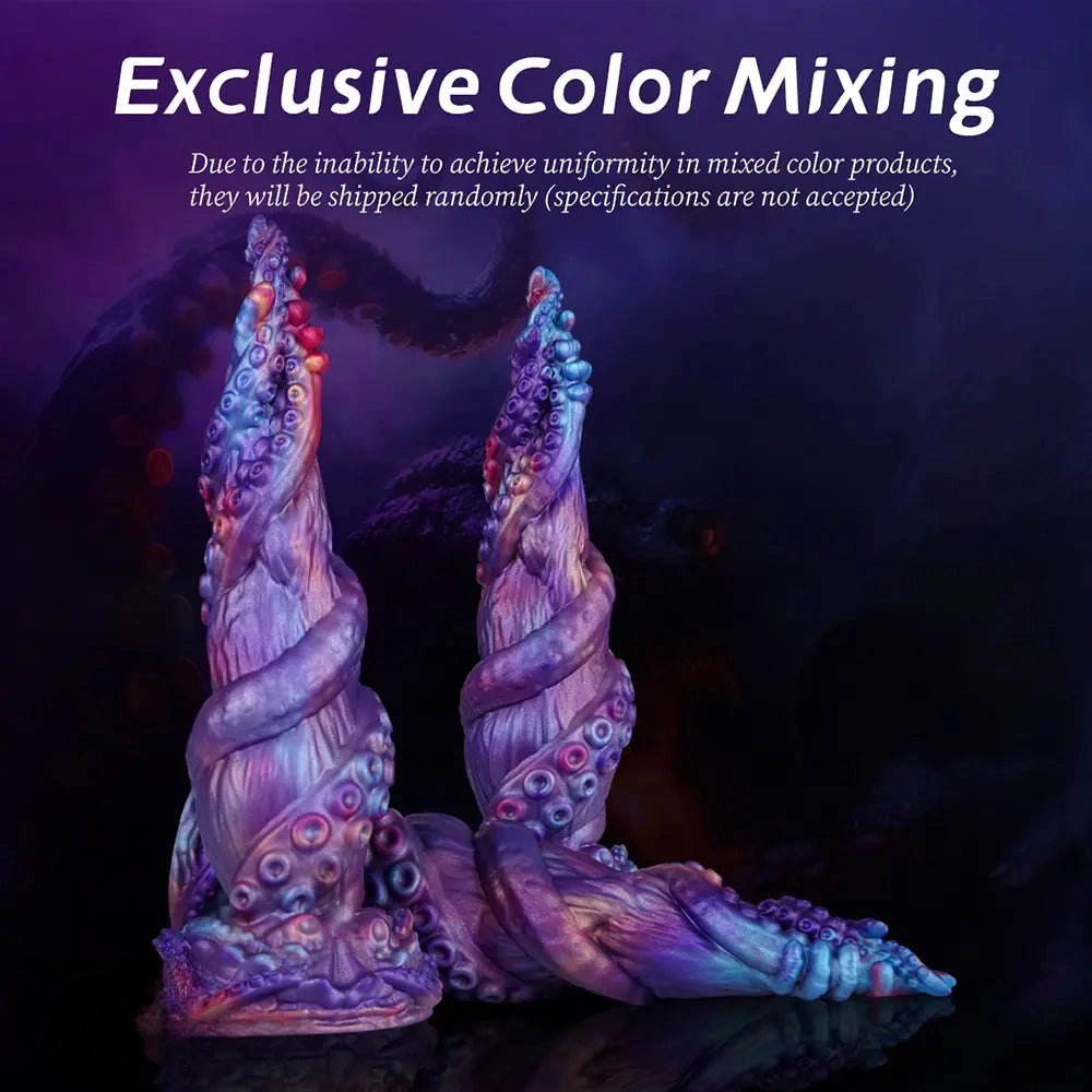 Purple and blue tentacle-style fantasy dildo, photo 11
