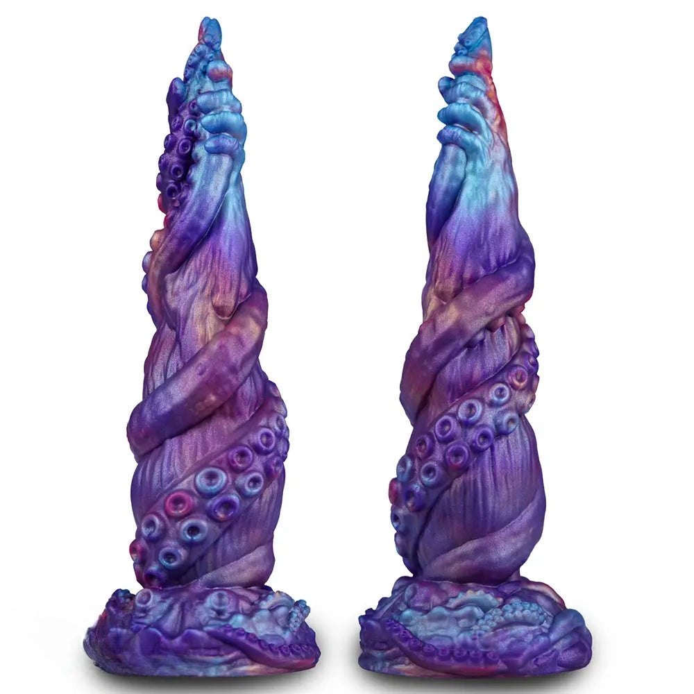 Purple and blue tentacle-style fantasy dildo, photo 2