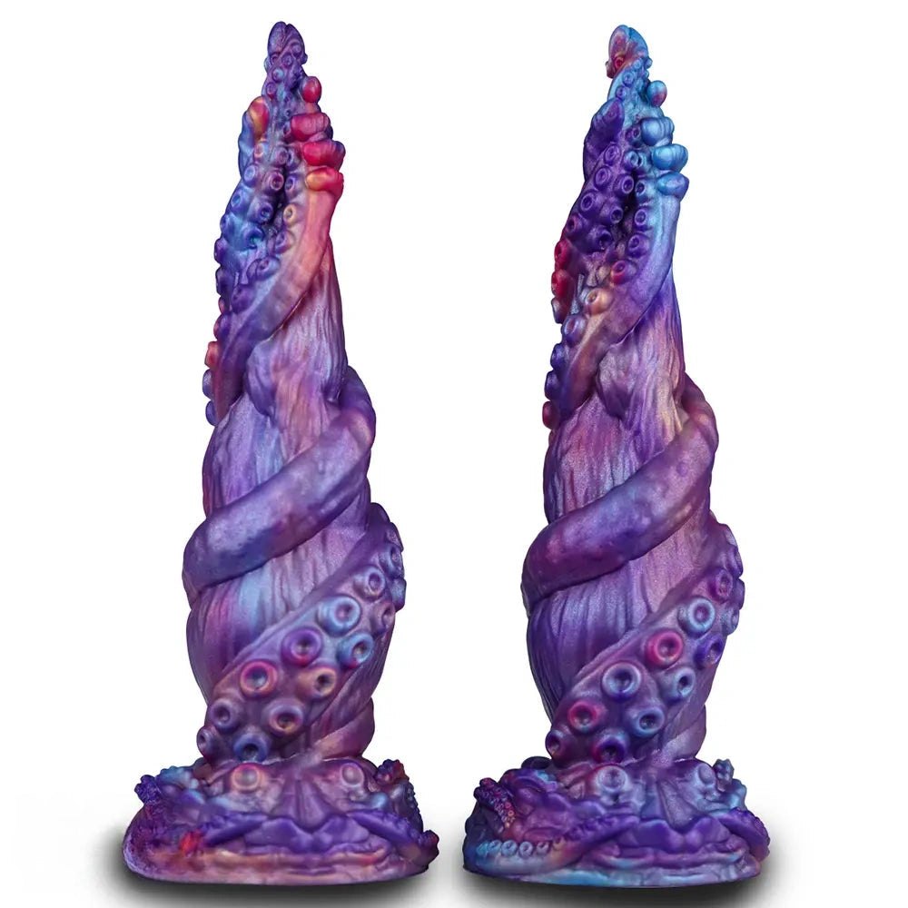 Purple and blue tentacle-style fantasy dildo, photo 3