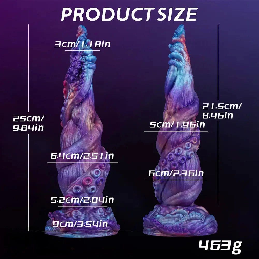 Purple and blue tentacle-style fantasy dildo, photo 7
