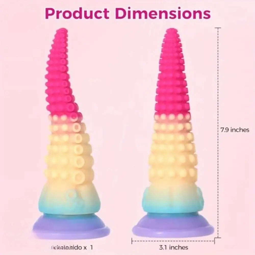 Mixed pastel tentacle fantasy dildo, photo 2