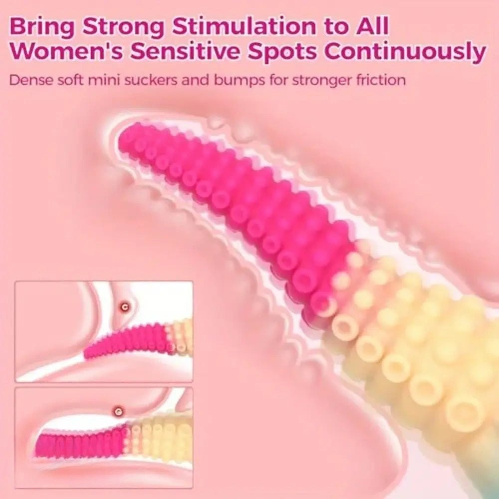 Mixed pastel tentacle fantasy dildo, photo 4