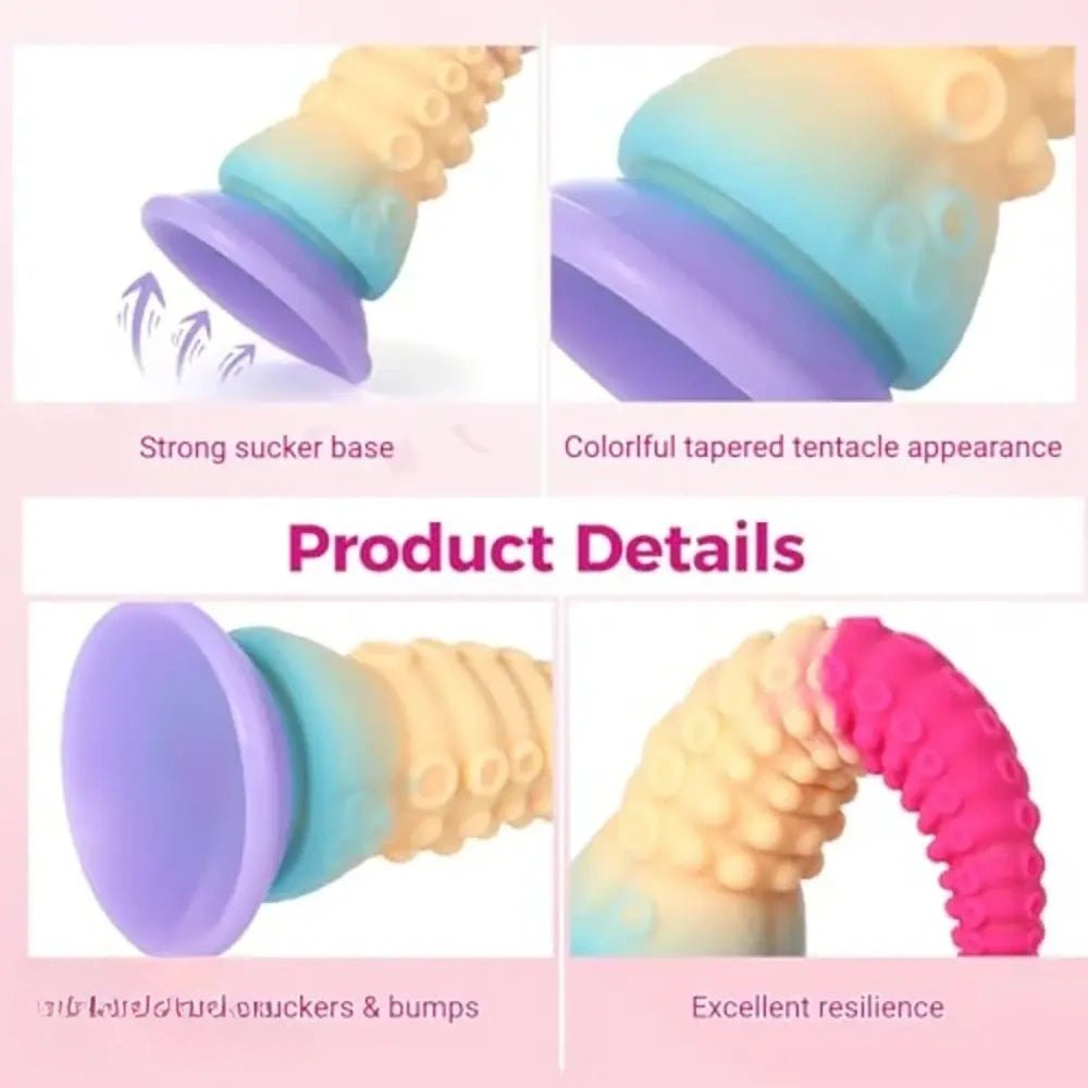 Mixed pastel tentacle fantasy dildo, photo 7