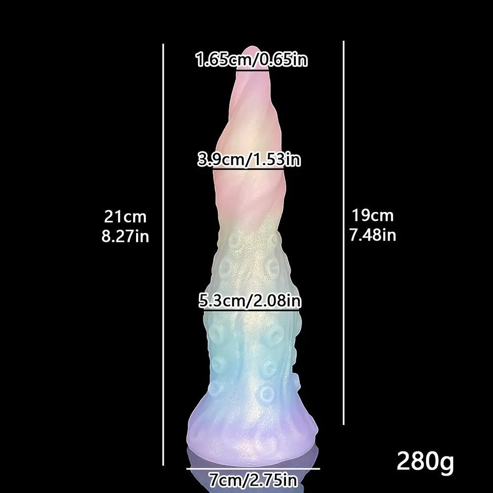 Rainbow pastel tentacle fantasy dildo, photo 9