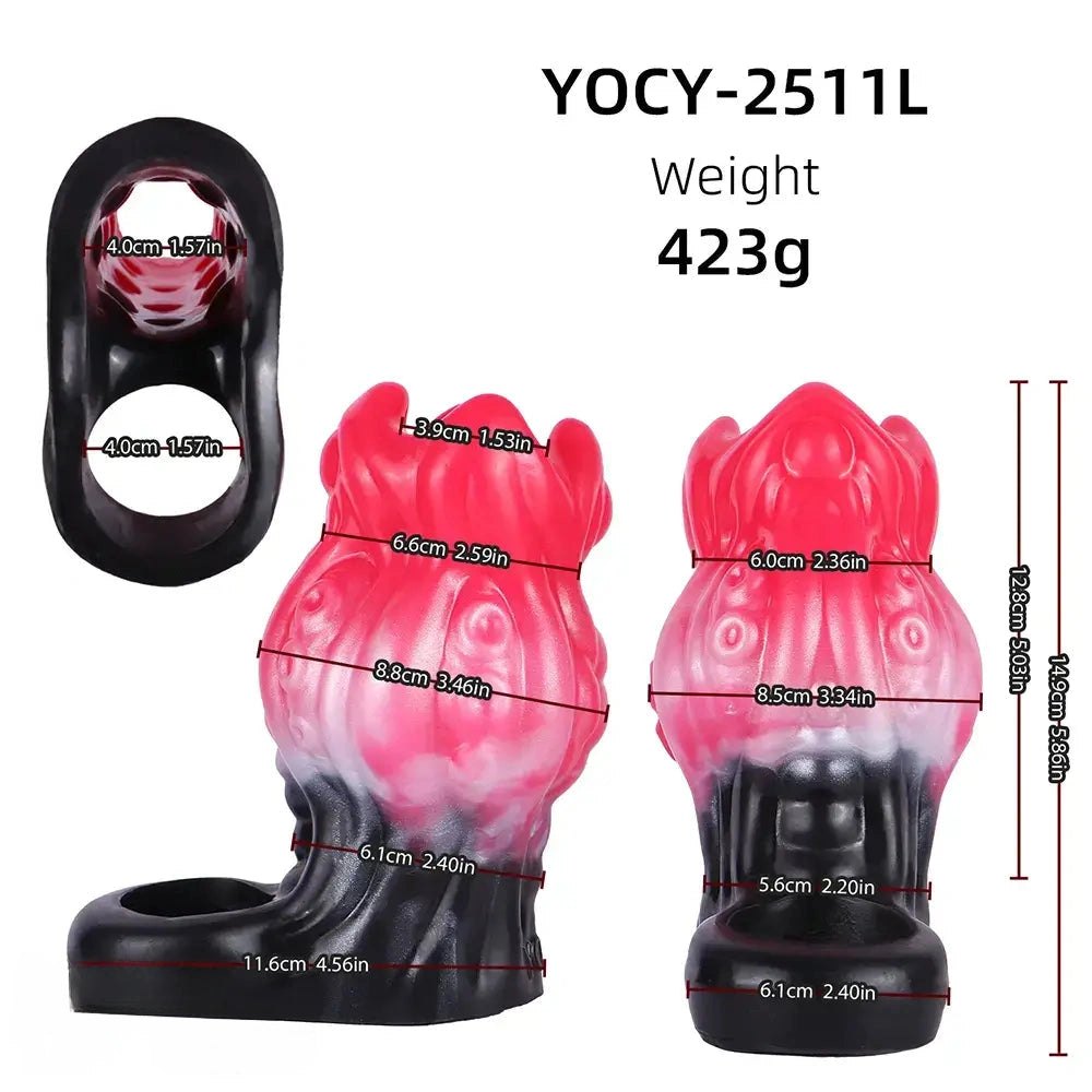 Tentacle textured silicone penis sleeve ring, photo 18