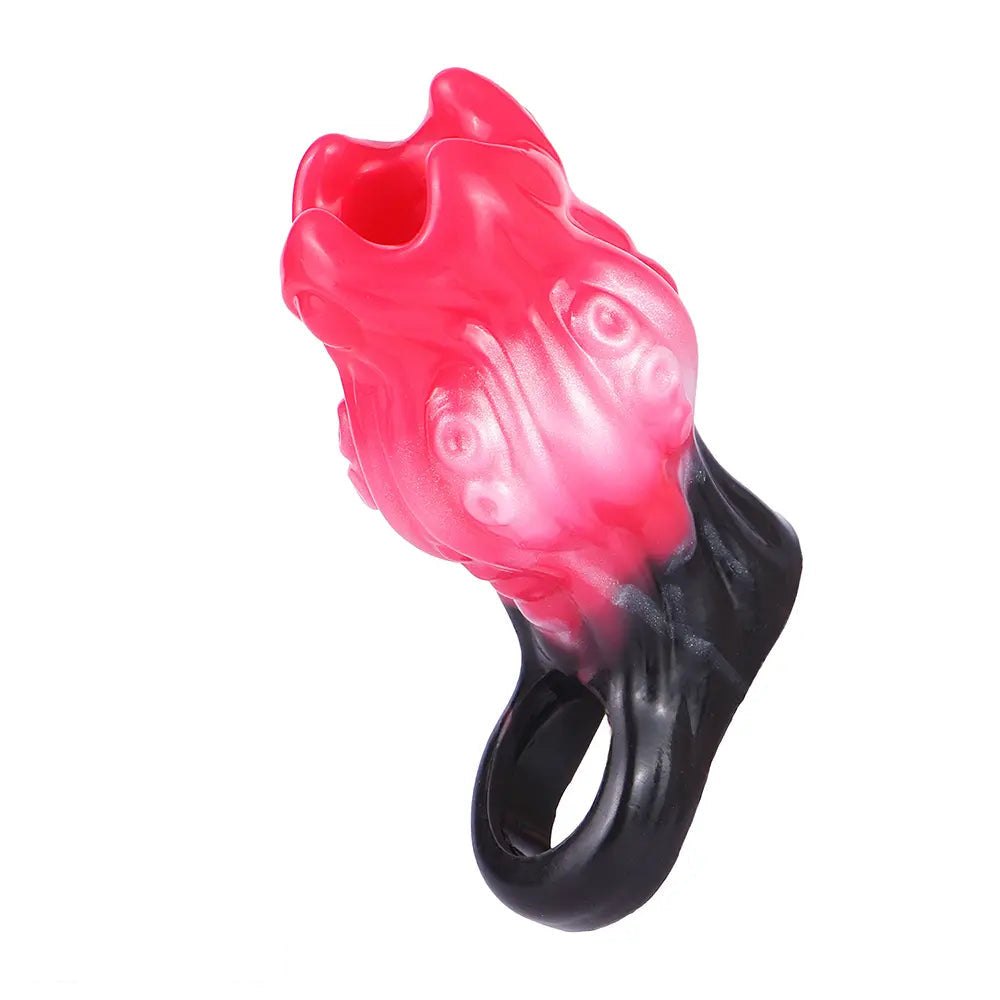 Tentacle textured silicone penis sleeve ring, photo 2