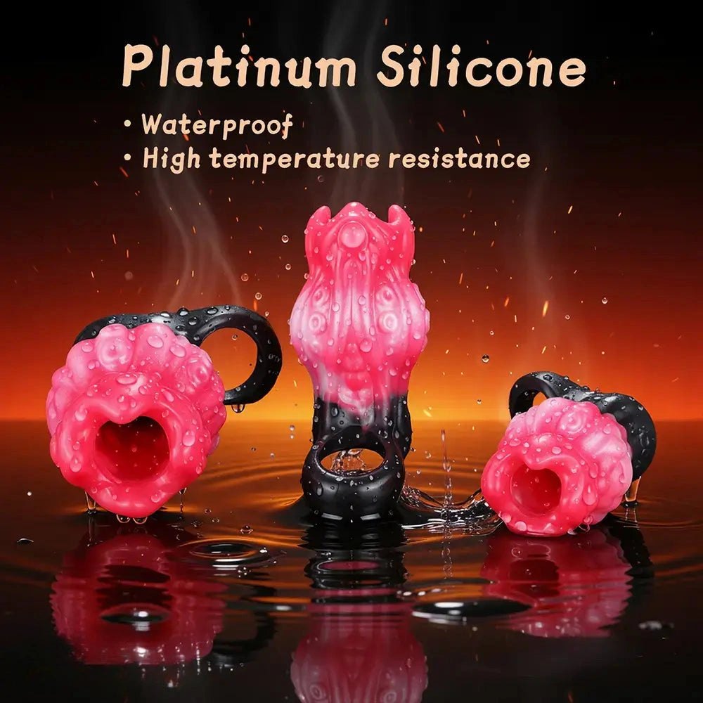 Tentacle textured silicone penis sleeve ring, photo 6