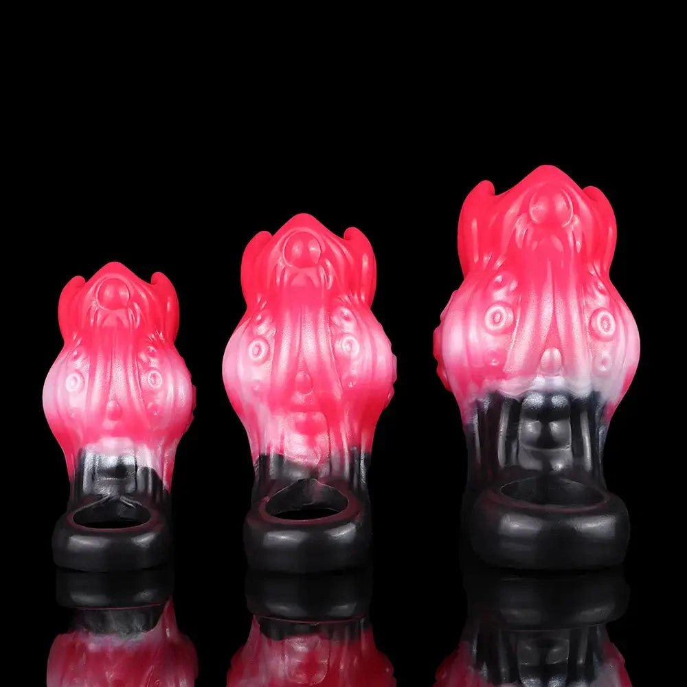 Tentacle textured silicone penis sleeve ring, photo 9