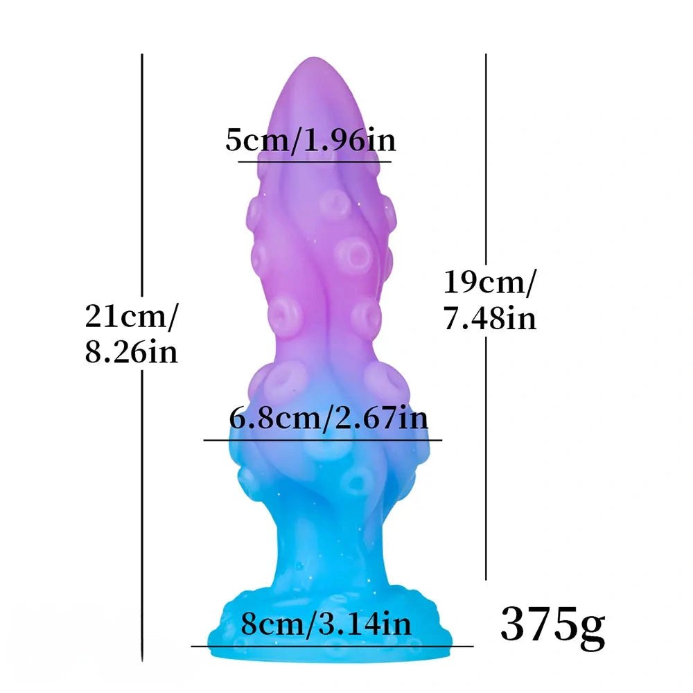 Textured gradient tentacle fantasy silicone dildo, photo 8
