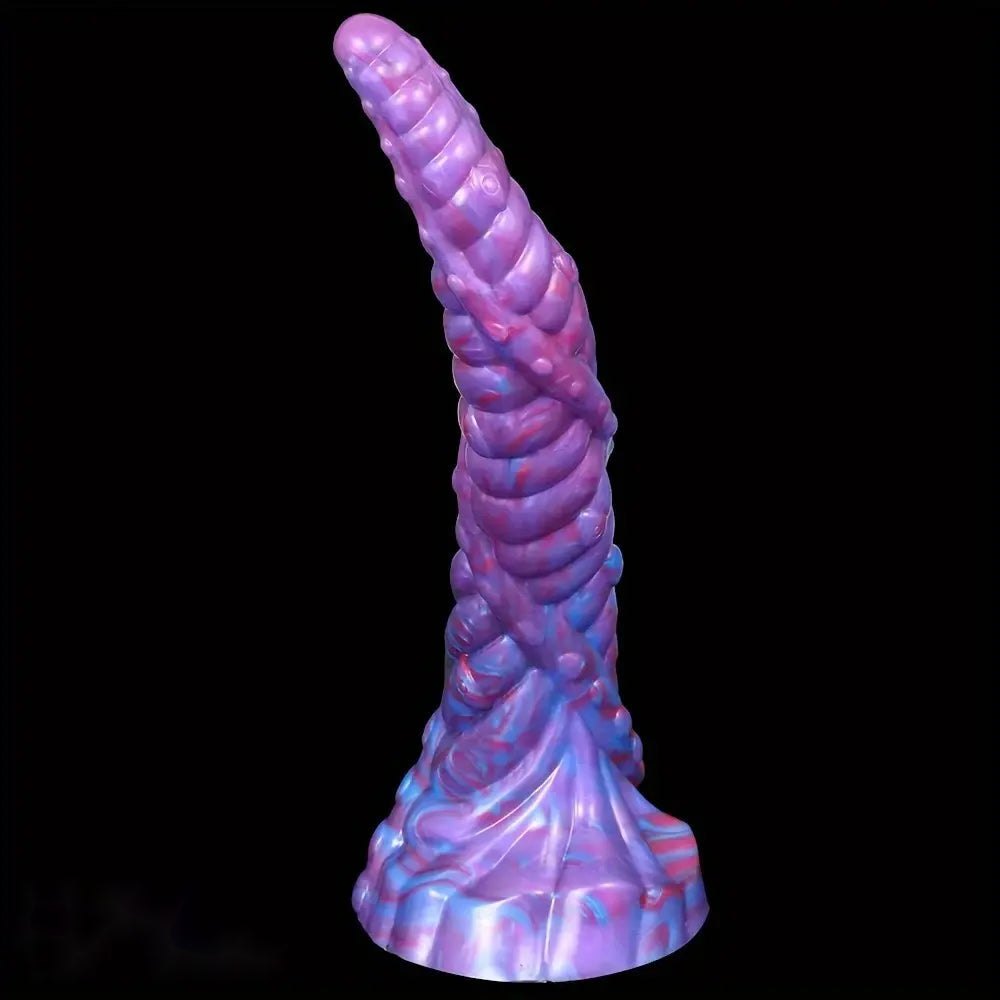 Purple blue tentacle silicone fantasy dildo, photo 1