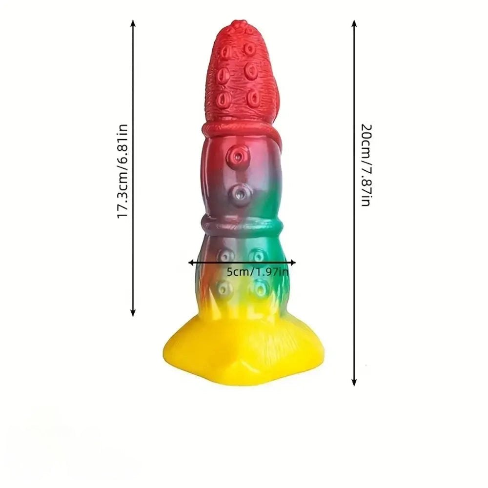Mixed color tentacle fantasy dildo, photo 4