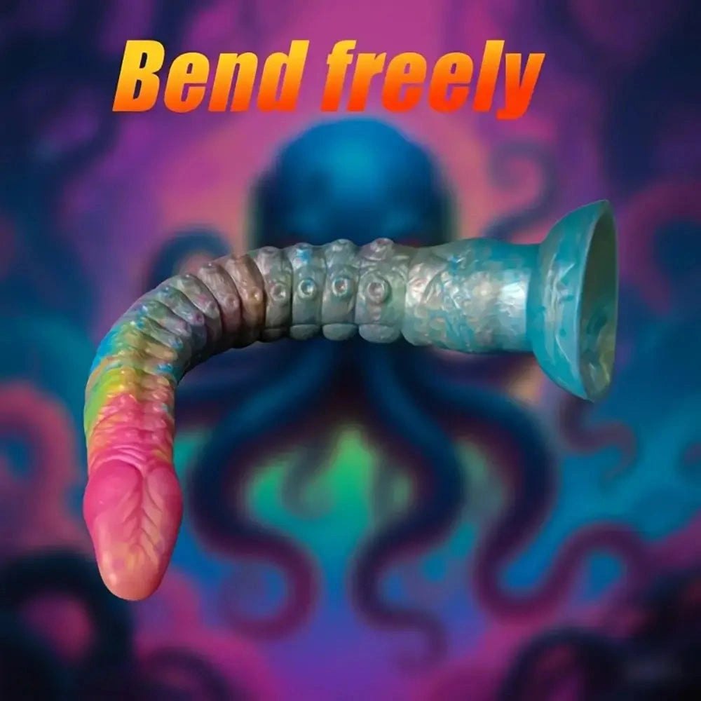 Mixed color tentacle fantasy silicone dildo, photo 3