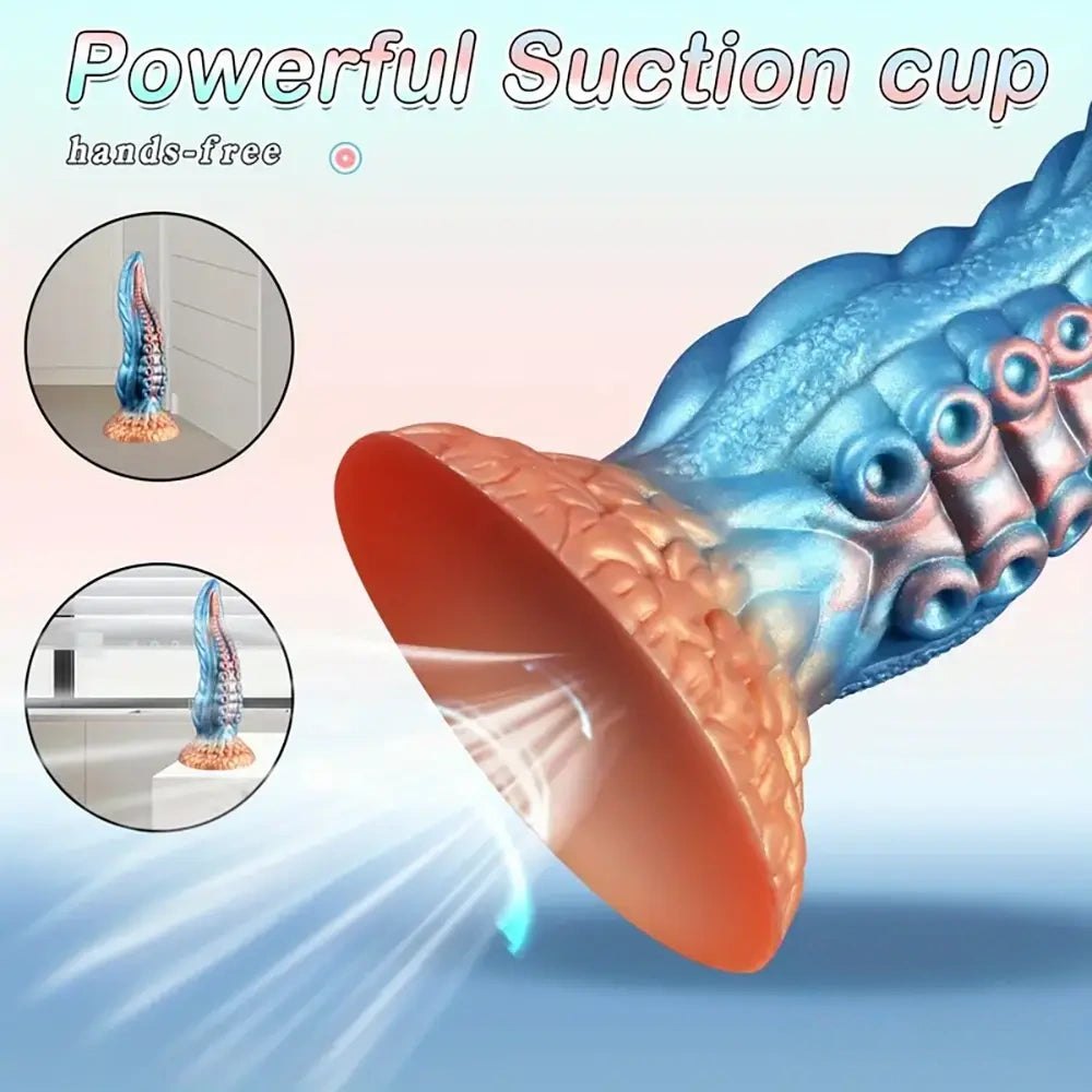 Multicolor silicone tentacle fantasy dildo, photo 7