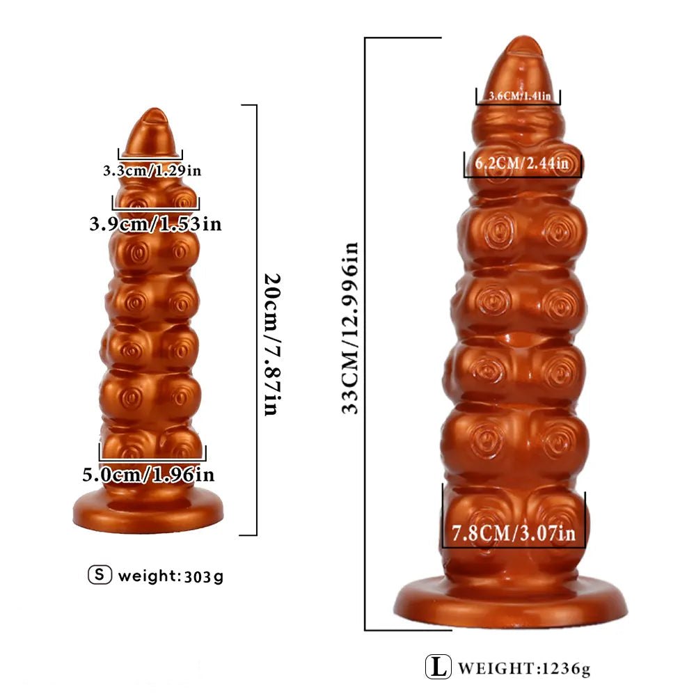 Ribbed tentacle silicone fantasy dildo, photo 10