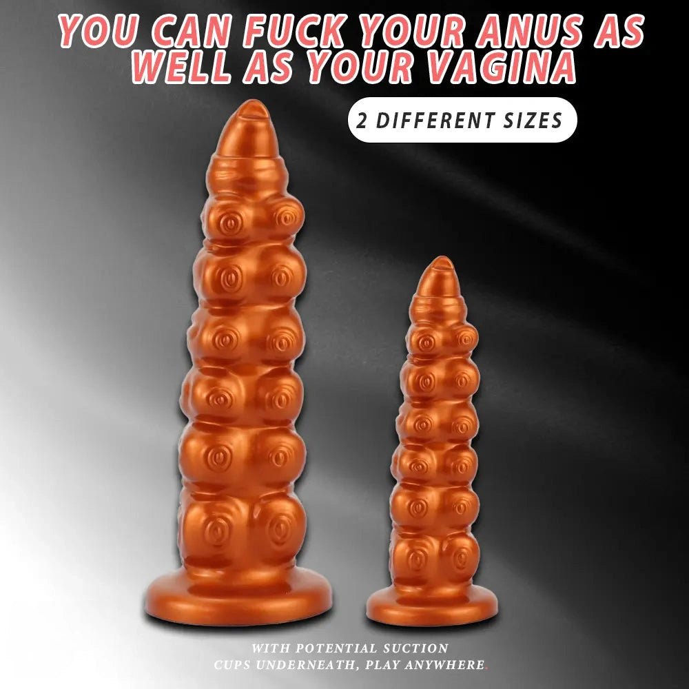 Ribbed tentacle silicone fantasy dildo, photo 12