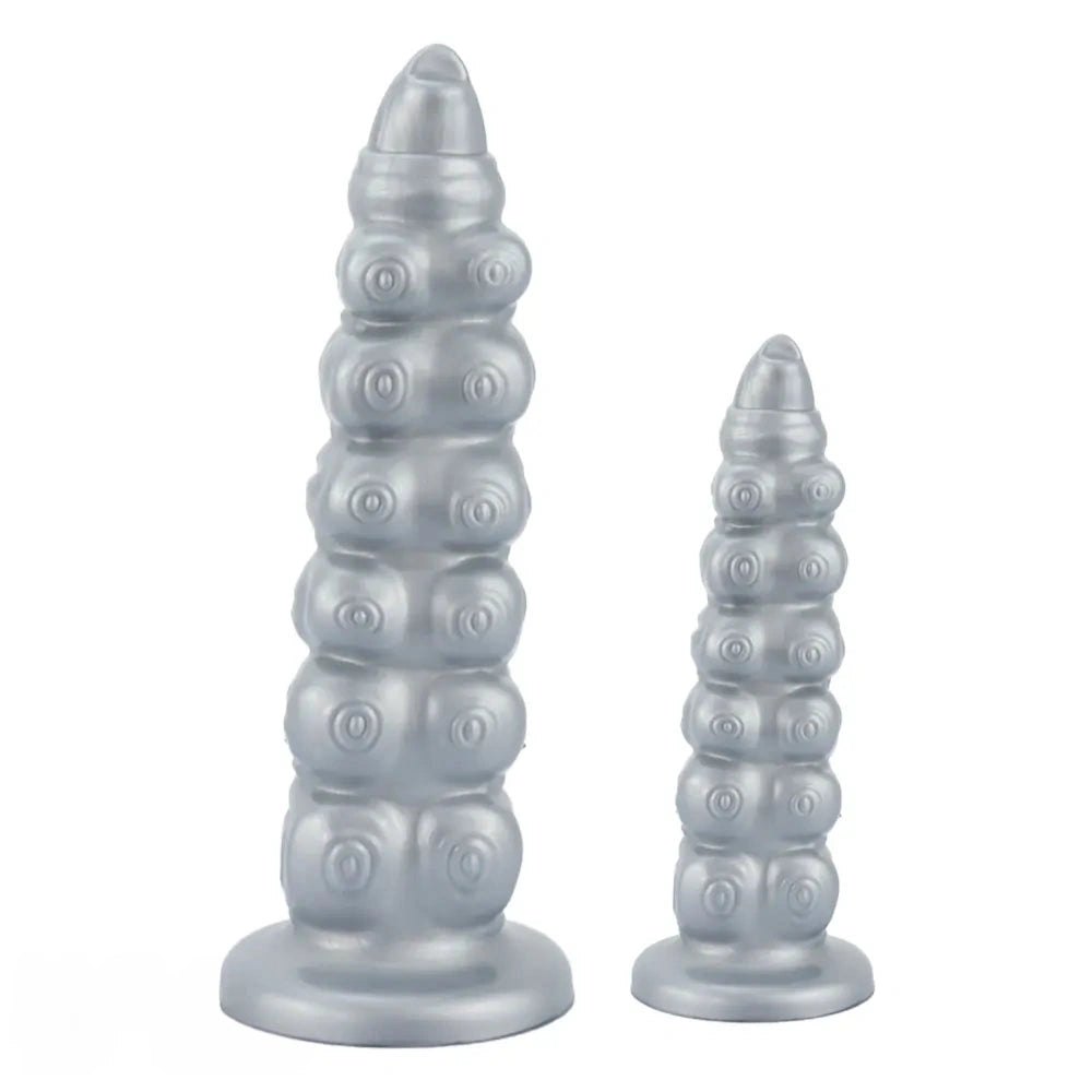 Ribbed tentacle silicone fantasy dildo, photo 2