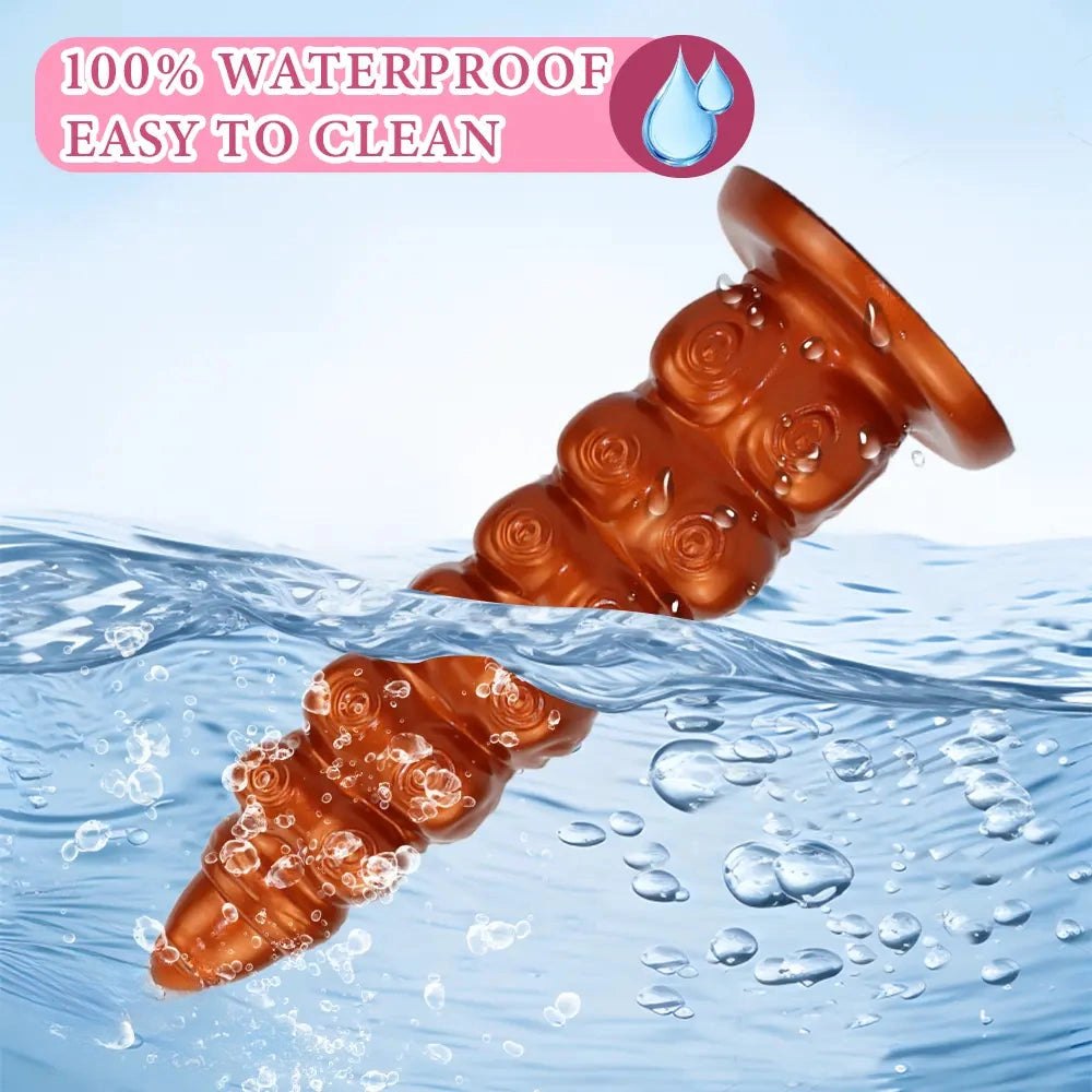Ribbed tentacle silicone fantasy dildo, photo 4