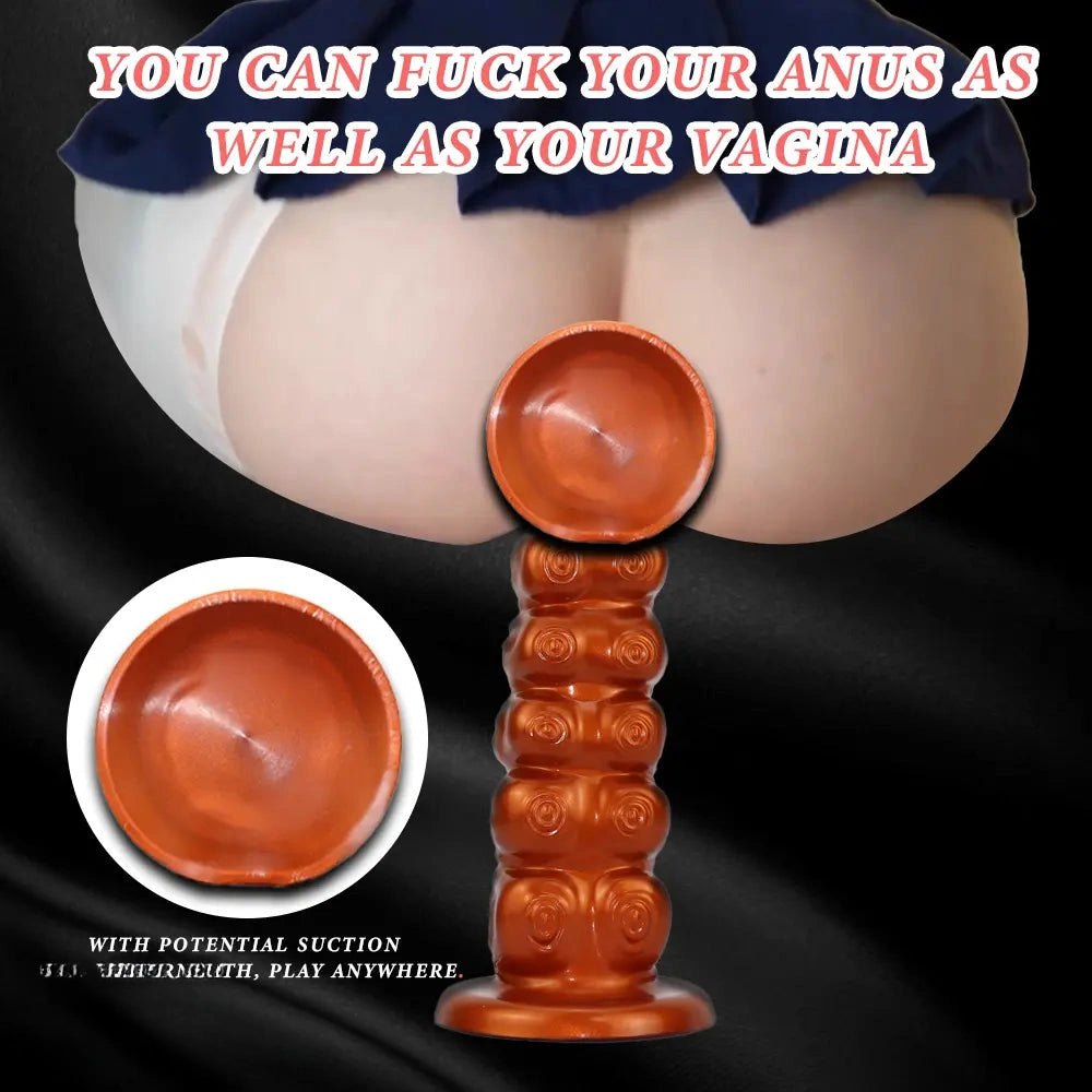 Ribbed tentacle silicone fantasy dildo, photo 5