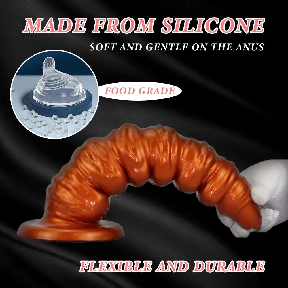 Ribbed tentacle silicone fantasy dildo, photo 6