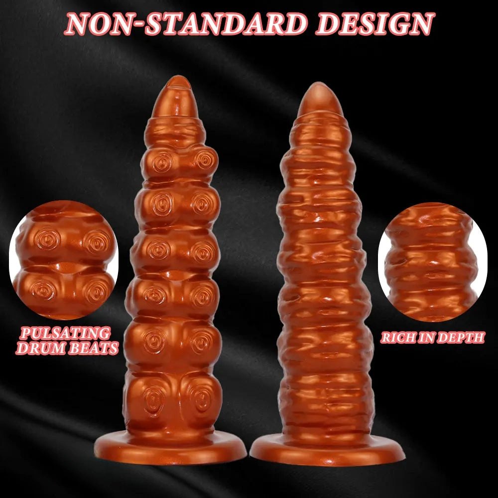 Ribbed tentacle silicone fantasy dildo, photo 7
