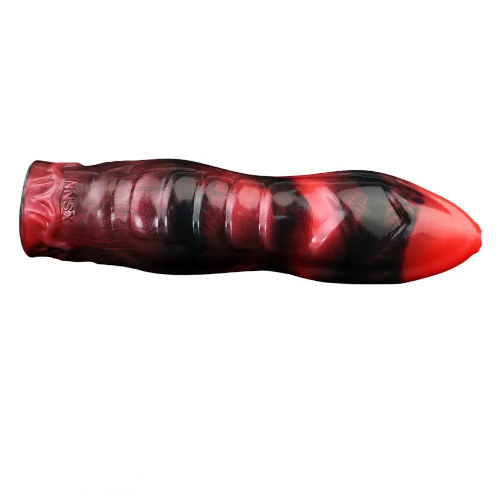 Red and black tentacle silicone fantasy dildo, photo 15