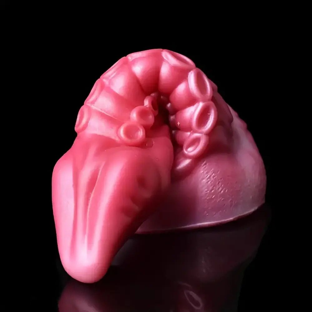 Tentacle ridged silicone hollow sleeve dildo, photo 5
