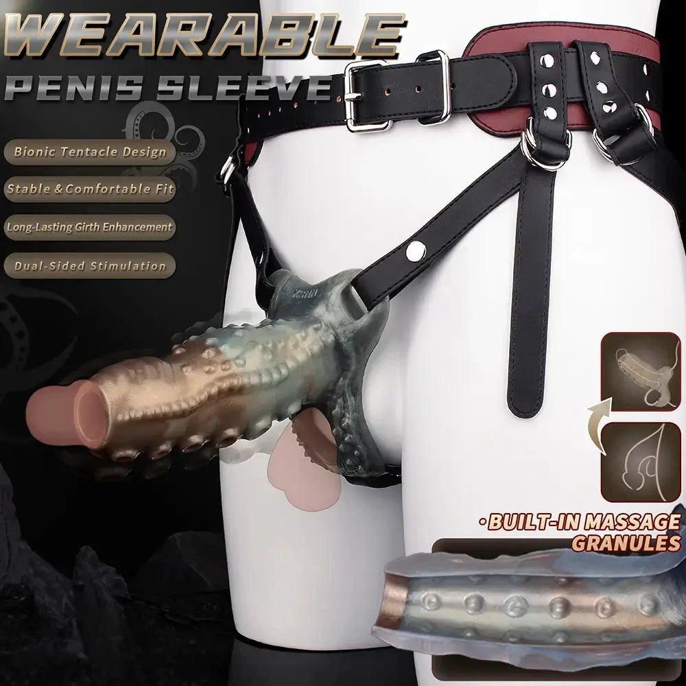 Flesh tentacle hollow silicone strap-on, photo 11