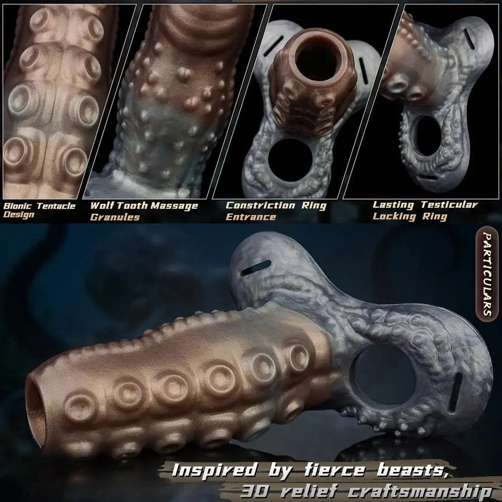 Flesh tentacle hollow silicone strap-on, photo 4