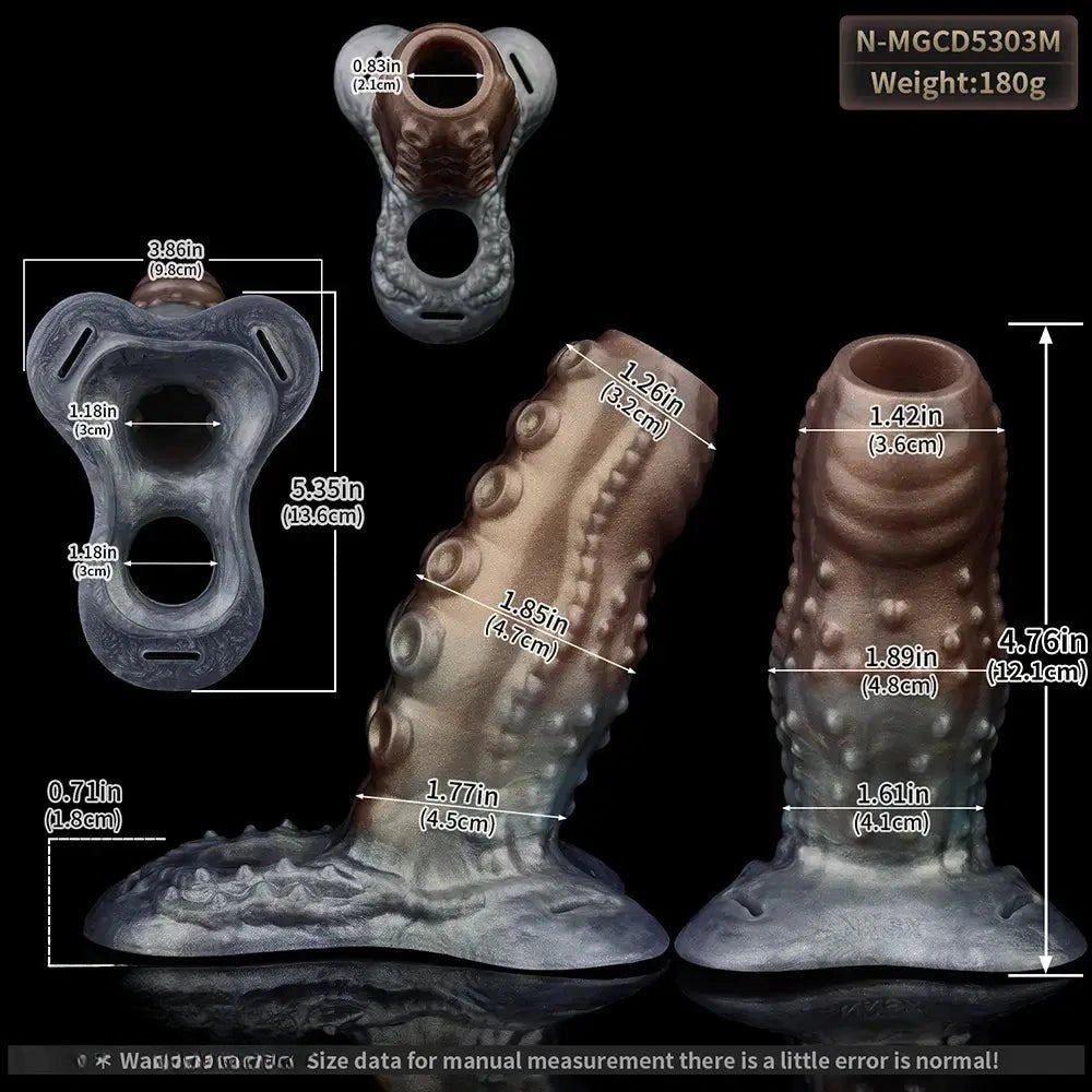 Flesh tentacle hollow silicone strap-on, photo 7