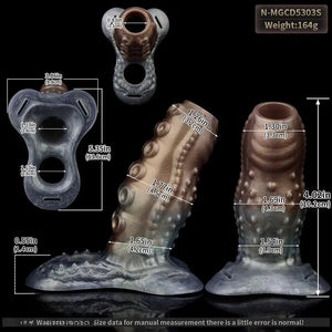 Flesh tentacle hollow silicone strap-on, photo 8