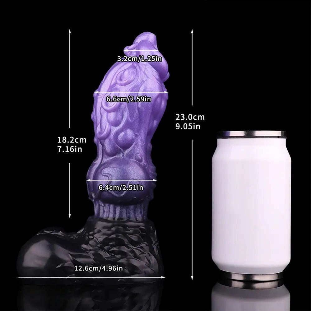 Purple tentacle knot fantasy silicone dildo, photo 10