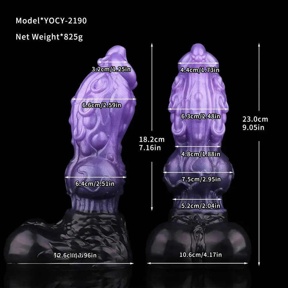 Purple tentacle knot fantasy silicone dildo, photo 11