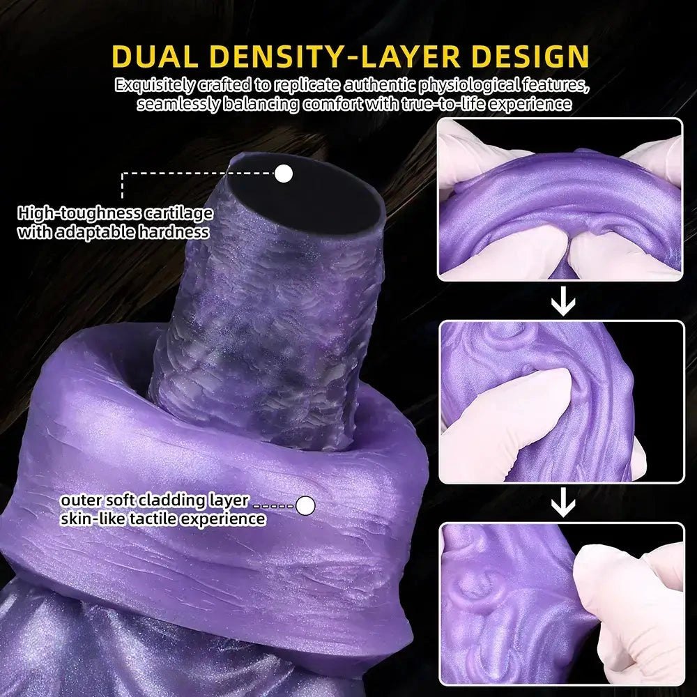 Purple tentacle knot fantasy silicone dildo, photo 3