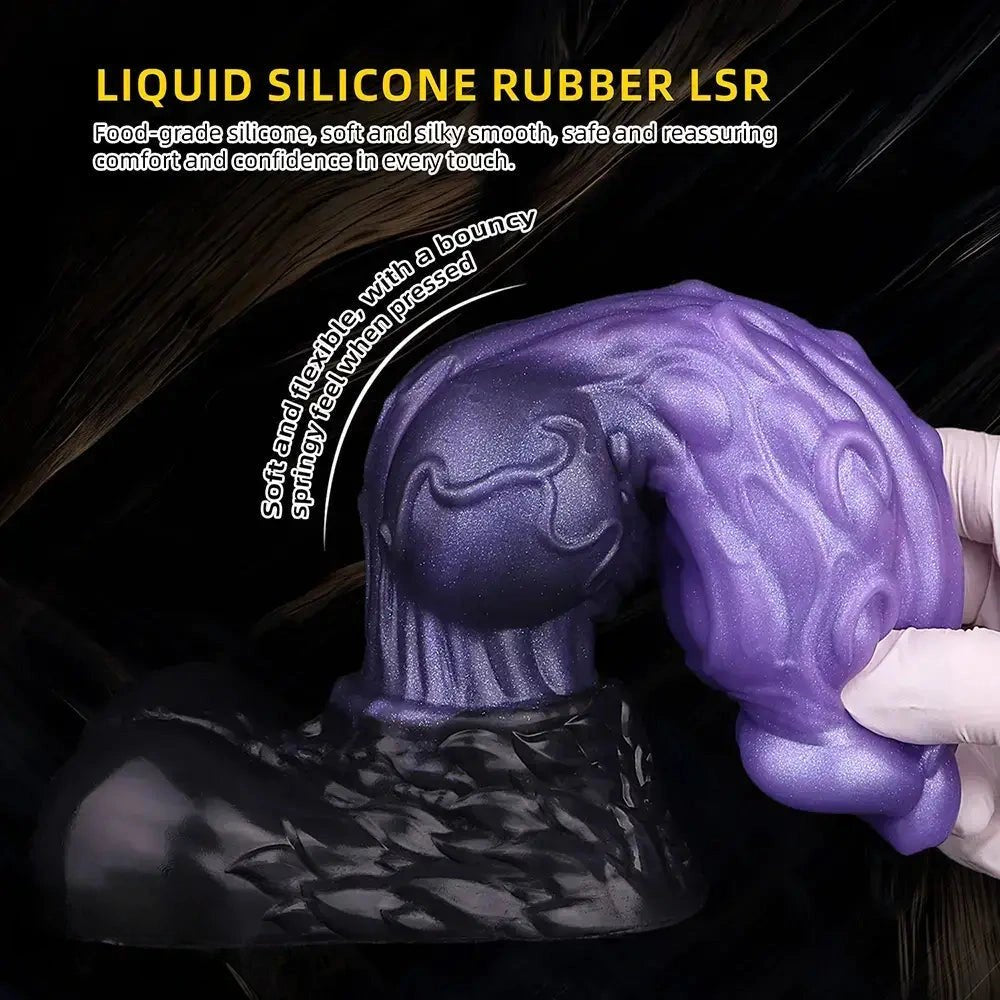 Purple tentacle knot fantasy silicone dildo, photo 5