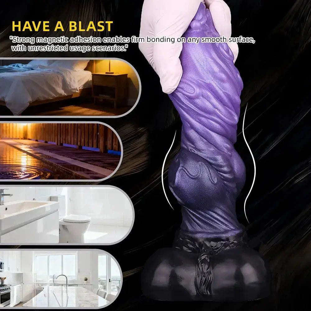 Purple tentacle knot fantasy silicone dildo, photo 7