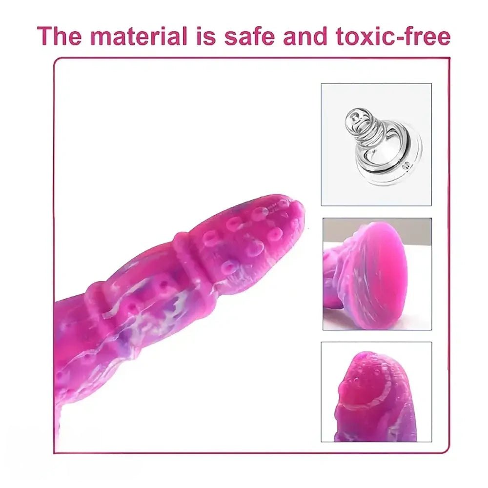 Mixed pink purple tentacle fantasy dildo, photo 4