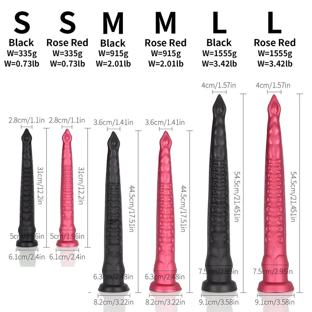 Tentacle monster fantasy dildo with suction cup base, photo 3