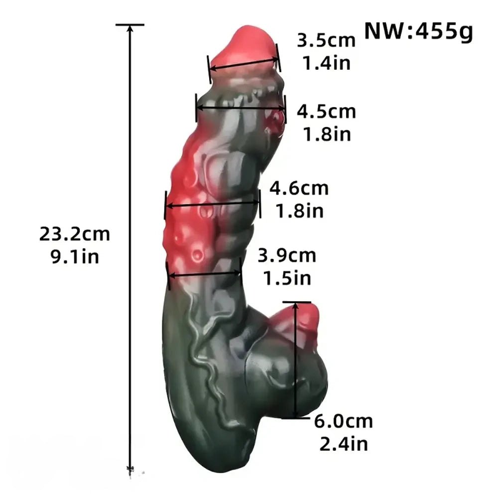 Tentacle textured fantasy silicone dildo, photo 7