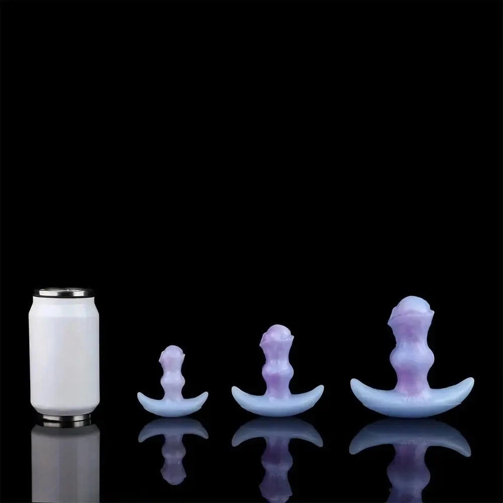 Purple tentacle textured mouth gag dildo, photo 11