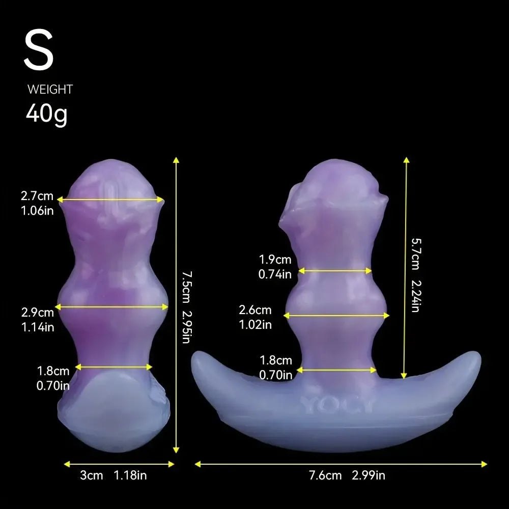 Purple tentacle textured mouth gag dildo, photo 12