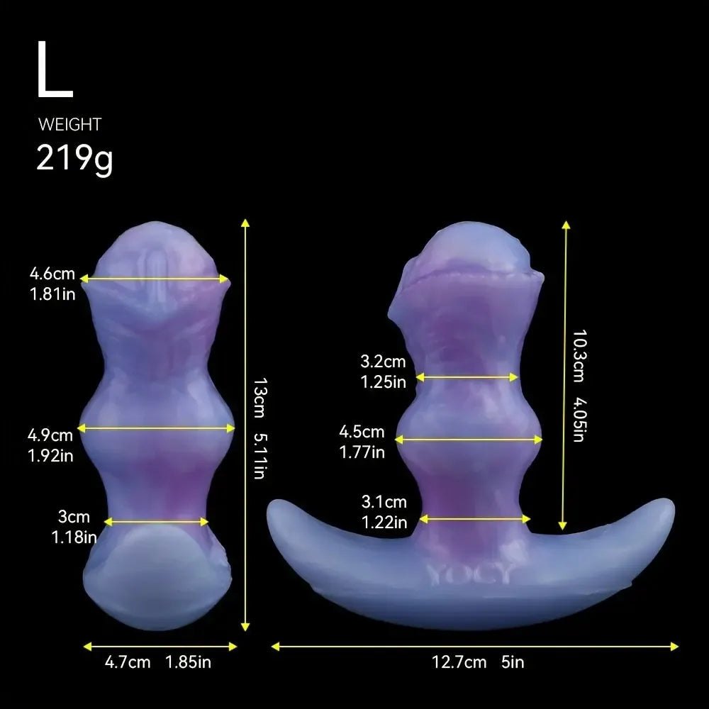Purple tentacle textured mouth gag dildo, photo 13