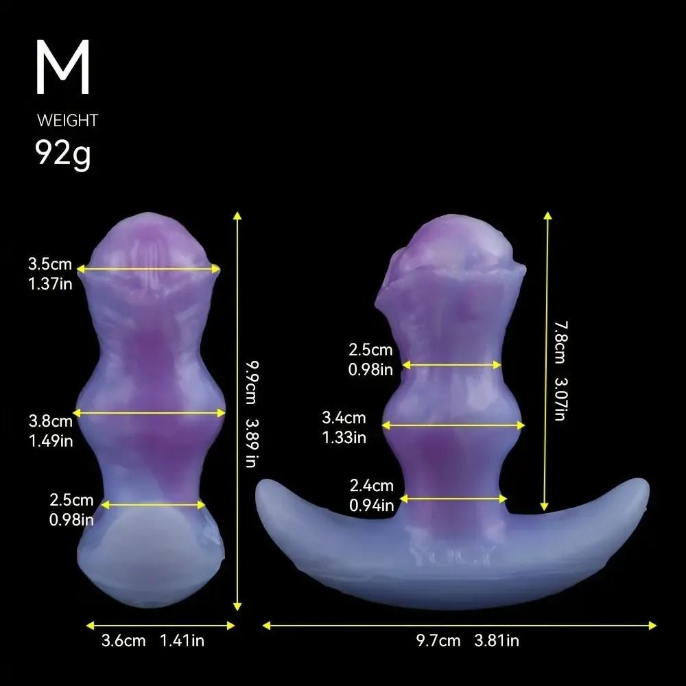 Purple tentacle textured mouth gag dildo, photo 14