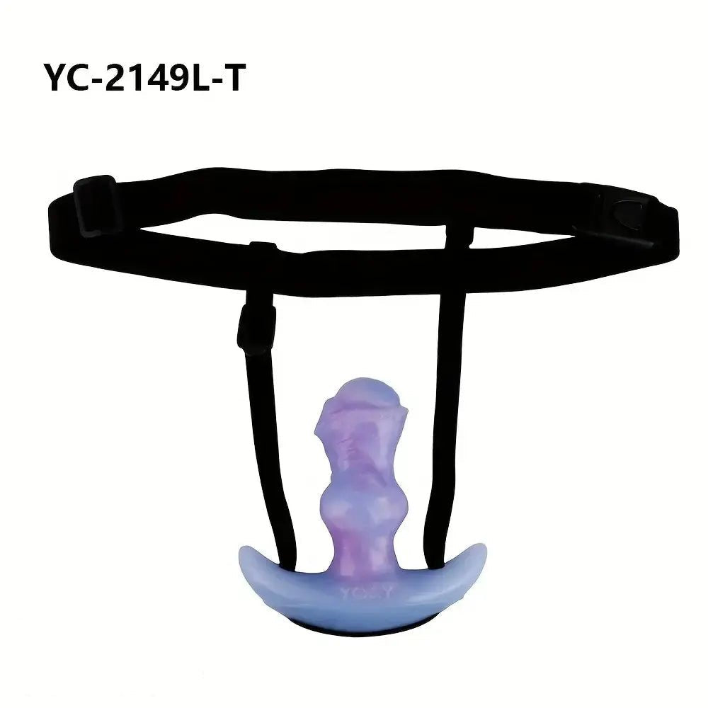 Purple tentacle textured mouth gag dildo, photo 9