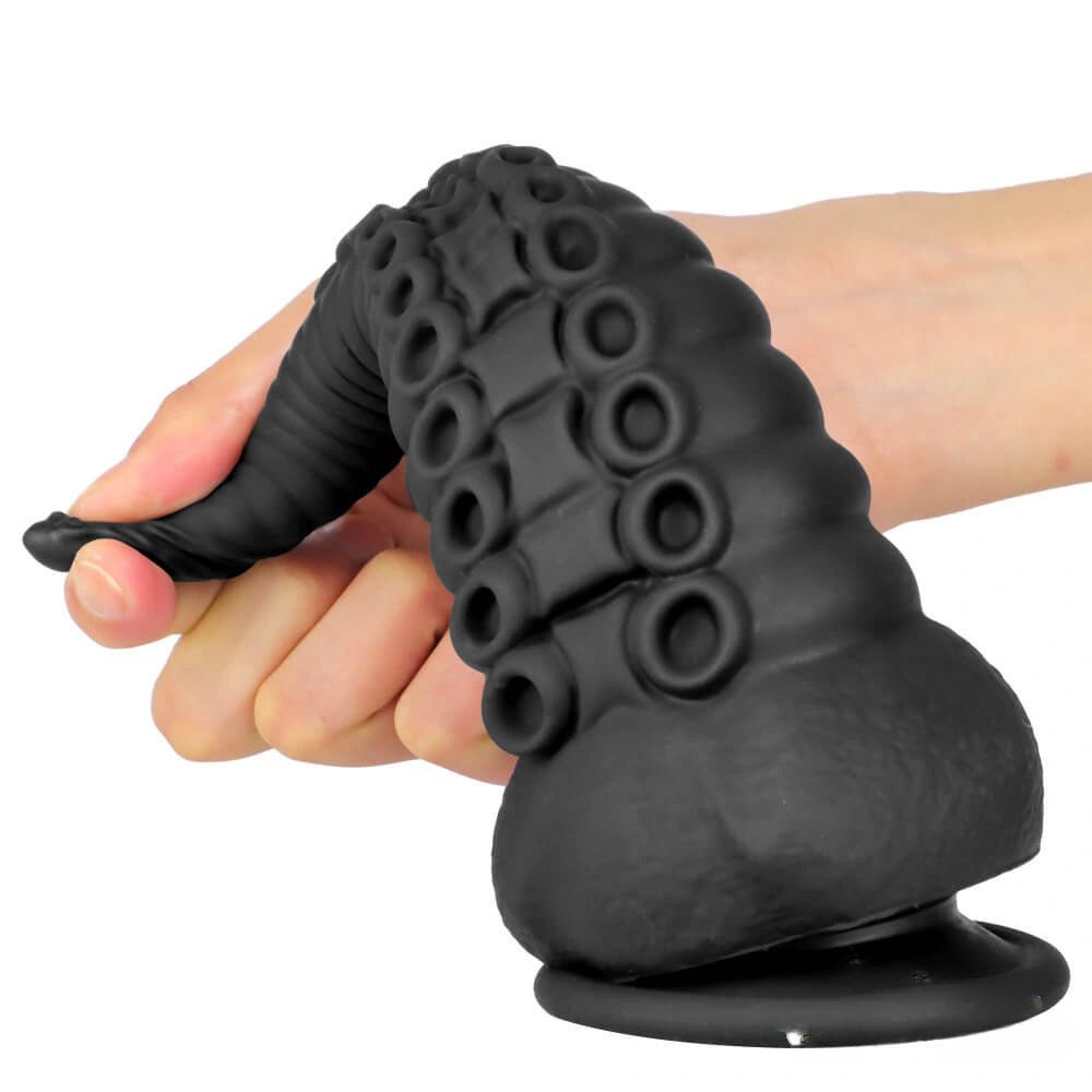 Multicolor tentacle liquid silicone anal plug, photo 9