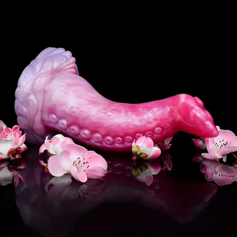Pink and purple tentacle octopus fantasy dildo, photo 3