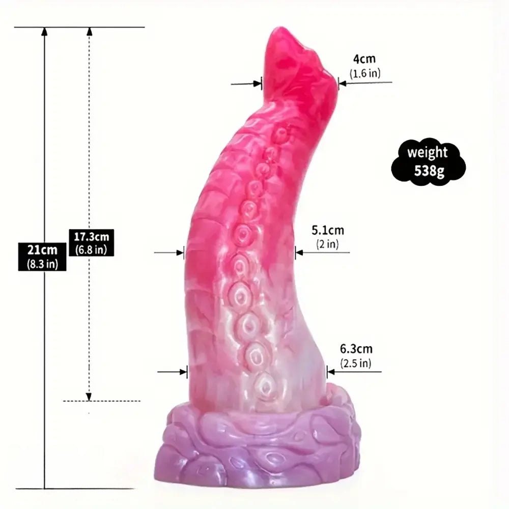 Pink and purple tentacle octopus fantasy dildo, photo 4