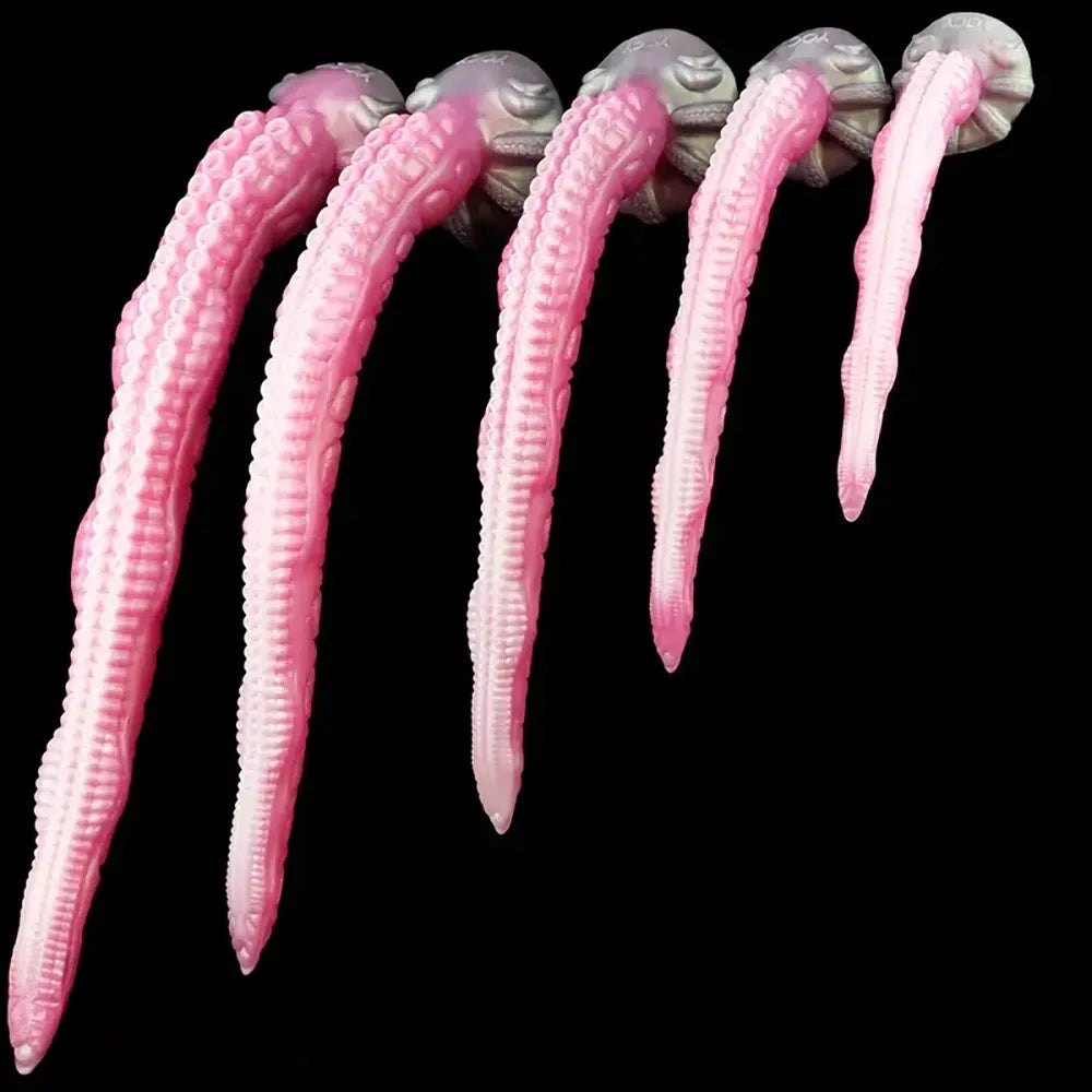 Pink silicone tentacle octopus fantasy dildo, photo 1