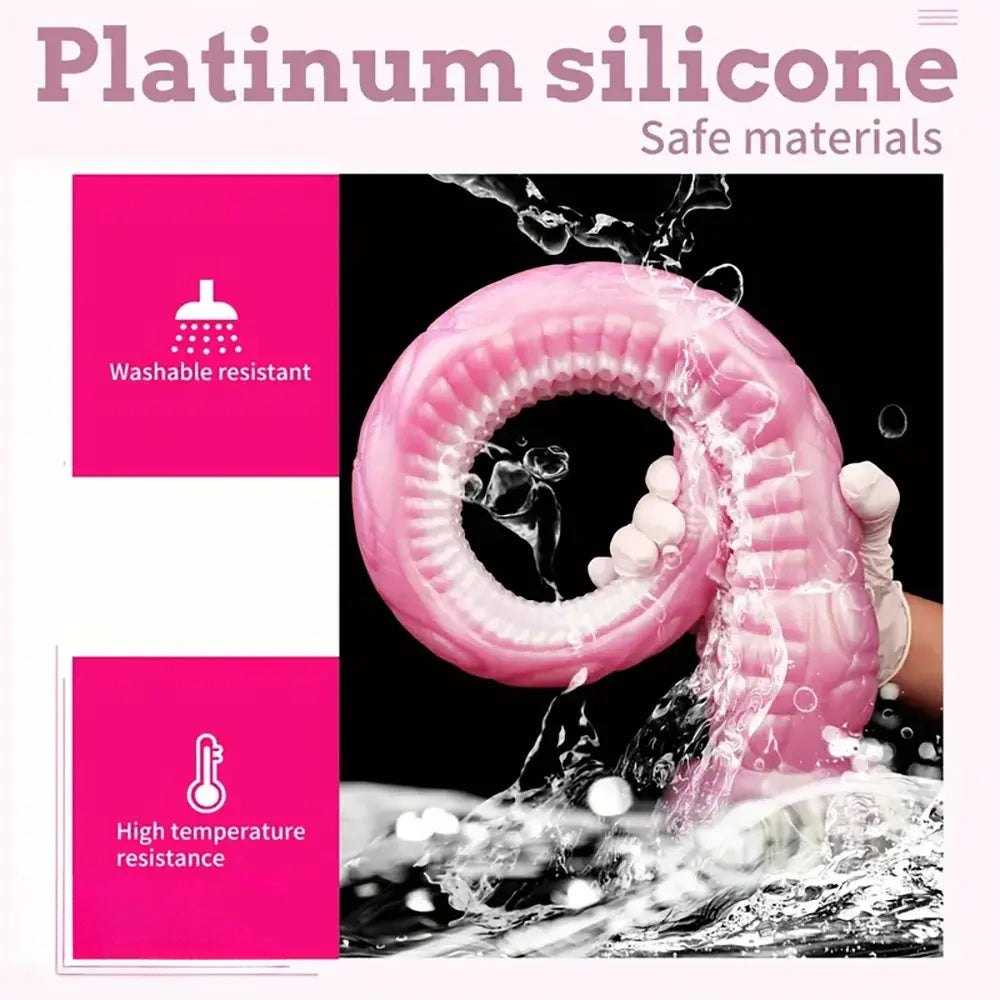 Pink silicone tentacle octopus fantasy dildo, photo 2