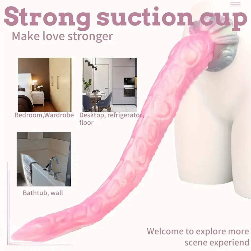 Pink silicone tentacle octopus fantasy dildo, photo 5